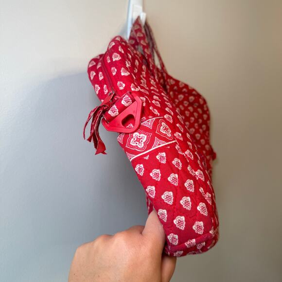 Vera Bradley Nantucket Red Cotton Quilted Computer Laptop Bag Case - Picture 3 of 11